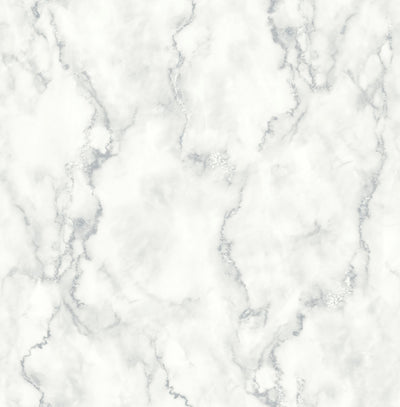 product image of sample marble texture peel and stick wallpaper in grey and white by nextwall 1 593