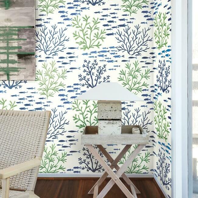 media image for Marine Garden Wallpaper in Fern from the Water& 227