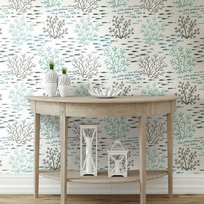 product image for Marine Garden Wallpaper in Ocean from the Water's Edge Collection by York Wallcoverings 32