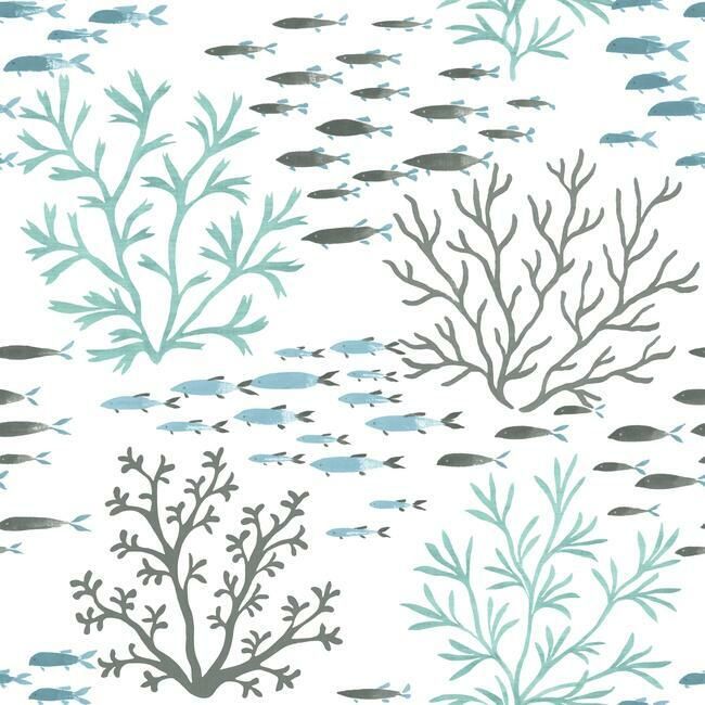 media image for sample marine garden wallpaper in ocean from the waters edge collection by york wallcoverings 1 25