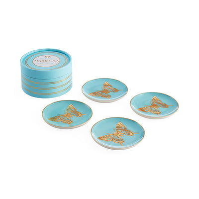 product image for Mariposa Blue Gold Coasters Set Of 4 By Jonathan Adler Ja 33165 1 25