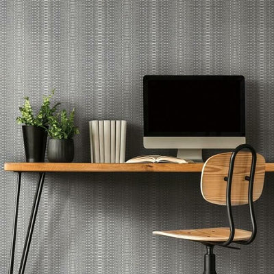 product image for Market Stripe Wallpaper in Black from the Simply Farmhouse Collection by York Wallcoverings 37