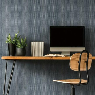 product image for Market Stripe Wallpaper in Navy from the Simply Farmhouse Collection by York Wallcoverings 42