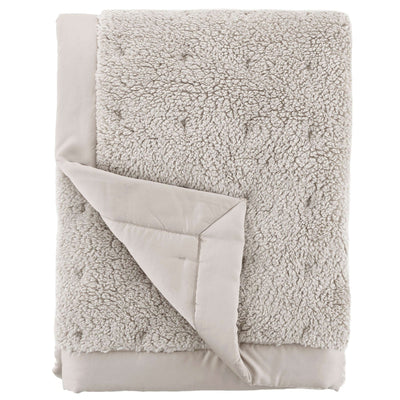 product image of marshmallow fleece grey puff throw by annie selke pc3365 thr 1 543
