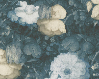 product image of Mary Floral Wallpaper in Black, Blue, and Green by BD Wall 52