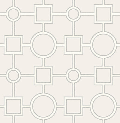 product image for Matrix Light Grey Geometric Wallpaper from the Symetrie Collection by Brewster Home Fashions 37