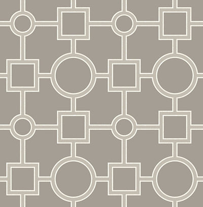 product image of sample matrix taupe geometric wallpaper from the symetrie collection by brewster home fashions 1 595