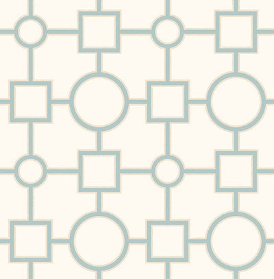 product image of Matrix Turquoise Geometric Wallpaper from the Symetrie Collection by Brewster Home Fashions 541