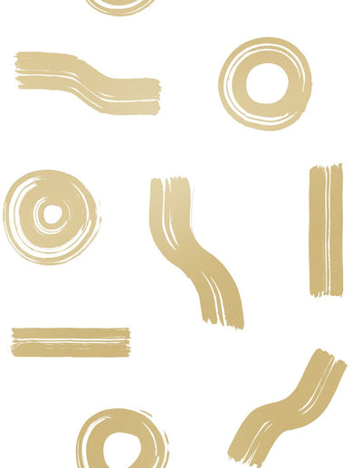 product image of Maxi Wallpaper in Gold on Cream design by Thatcher Studio 515