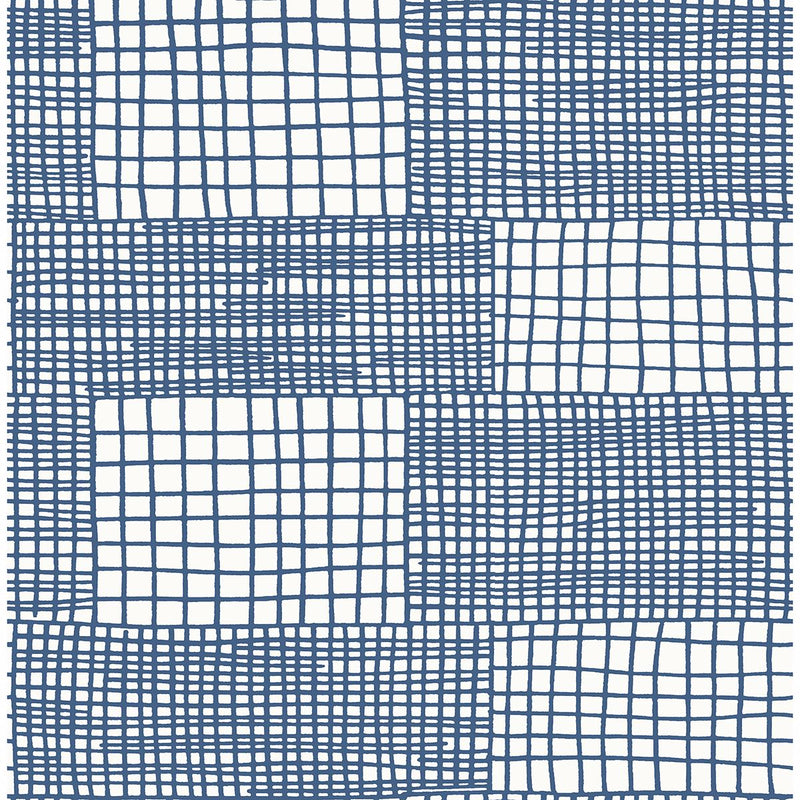 media image for Maxwell Geometric Wallpaper in Blue from the Bluebell Collection by Brewster Home Fashions 229