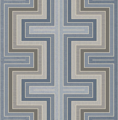 product image of sample maze wallpaper in pewter from the sanctuary collection by mayflower wallpaper 1 574