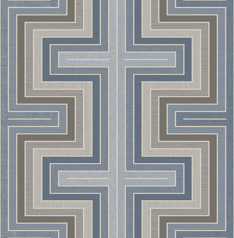 media image for sample maze wallpaper in pewter from the sanctuary collection by mayflower wallpaper 1 294