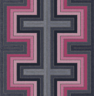 product image for Maze Wallpaper in Raspberry from the Sanctuary Collection by Mayflower Wallpaper 64