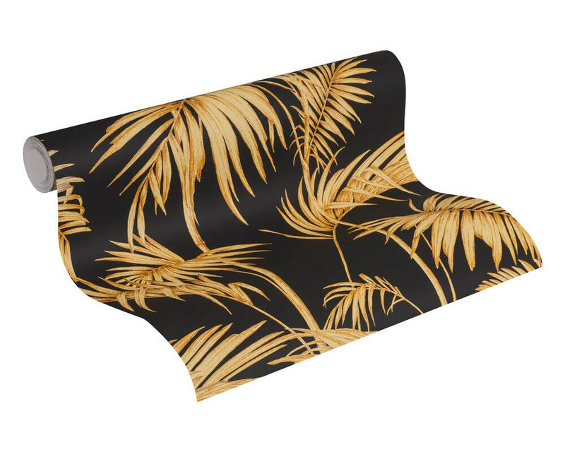 media image for medina deco floral wallpaper in brown black and gold by bd wall 2 271