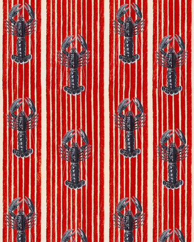 product image for Mediterranean Lobsters Wallpaper in Red from the Sundance Villa Collection by Mind the Gap 68
