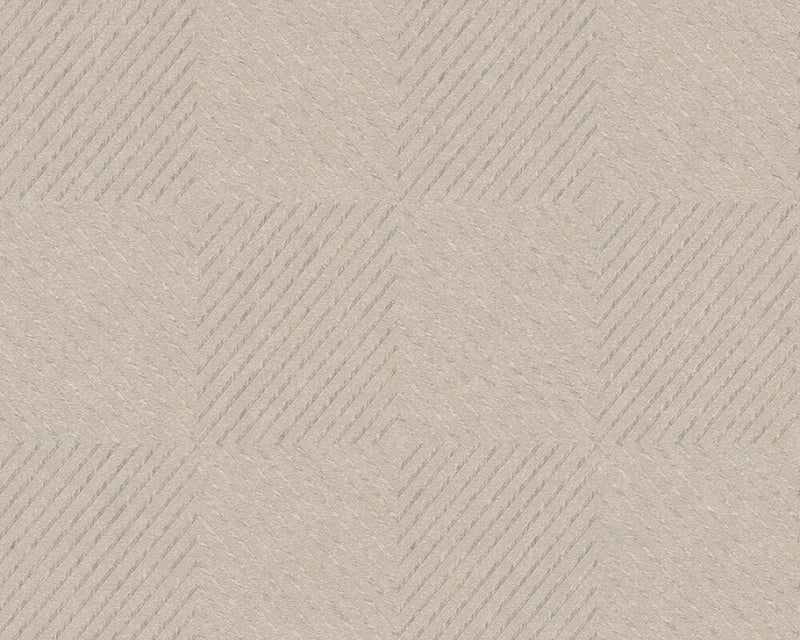 media image for sample megan deco stripes wallpaper in beige and metallic by bd wall 1 227