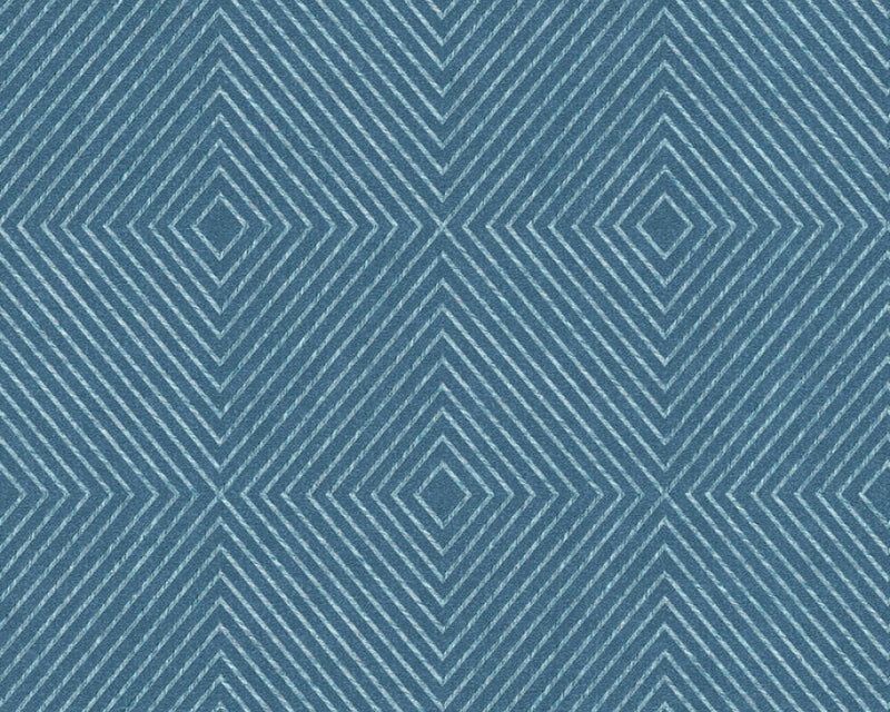 media image for Megan Deco Stripes Wallpaper in Blue and Silver by BD Wall 220