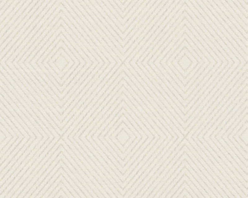media image for sample megan deco stripes wallpaper in cream and metallic by bd wall 1 218