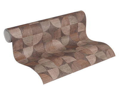 product image for Melena Deco Wood Wallpaper in Beige, Brown, and Grey by BD Wall 2