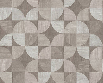 product image for Melena Deco Wood Wallpaper in Grey and White by BD Wall 61