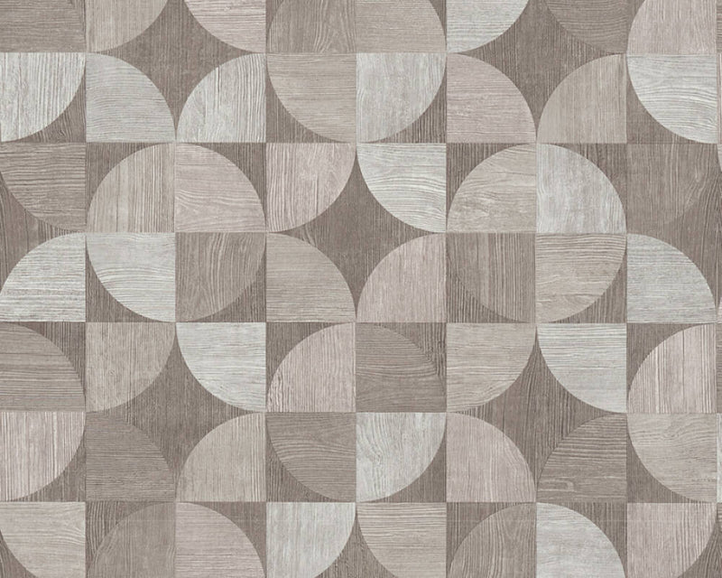 media image for Melena Deco Wood Wallpaper in Grey and White by BD Wall 296