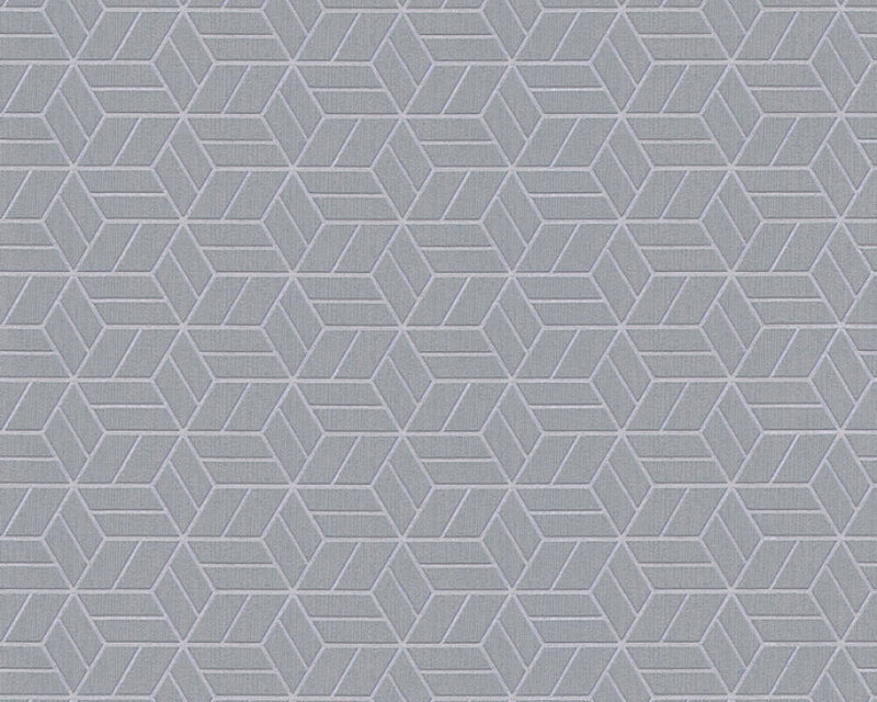 media image for sample melina geo wallpaper in grey and metallic by bd wall 1 252