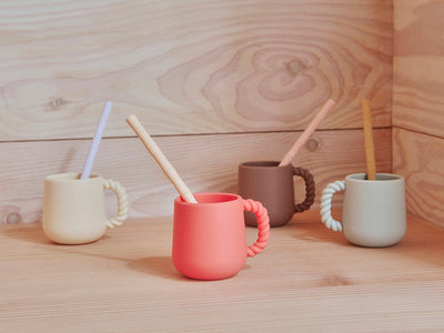 product image for bamboo silicone straw pack of 6 caramel blue oyoy m107199 4 71