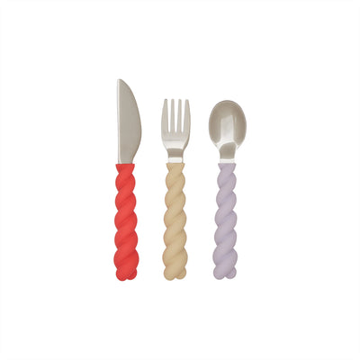 product image of mellow cutlery in lavender vanilla and cherry red 1 524