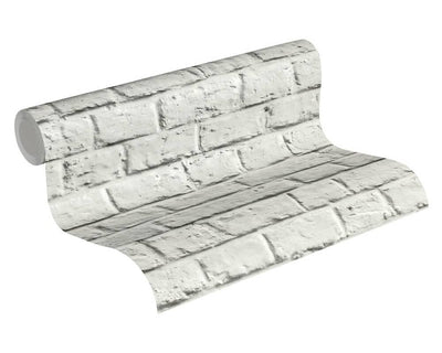 product image for Melora Faux Brick Wallpaper in Grey and White by BD Wall 43