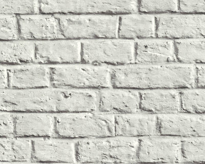 product image of sample melora faux brick wallpaper in grey and white by bd wall 1 582