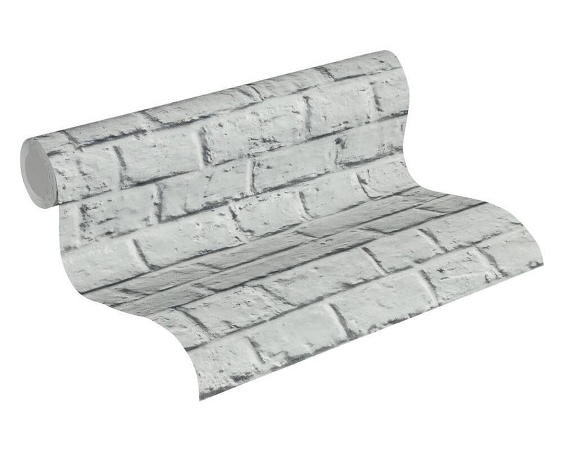 media image for Melora Faux Brick Wallpaper in Grey by BD Wall 252