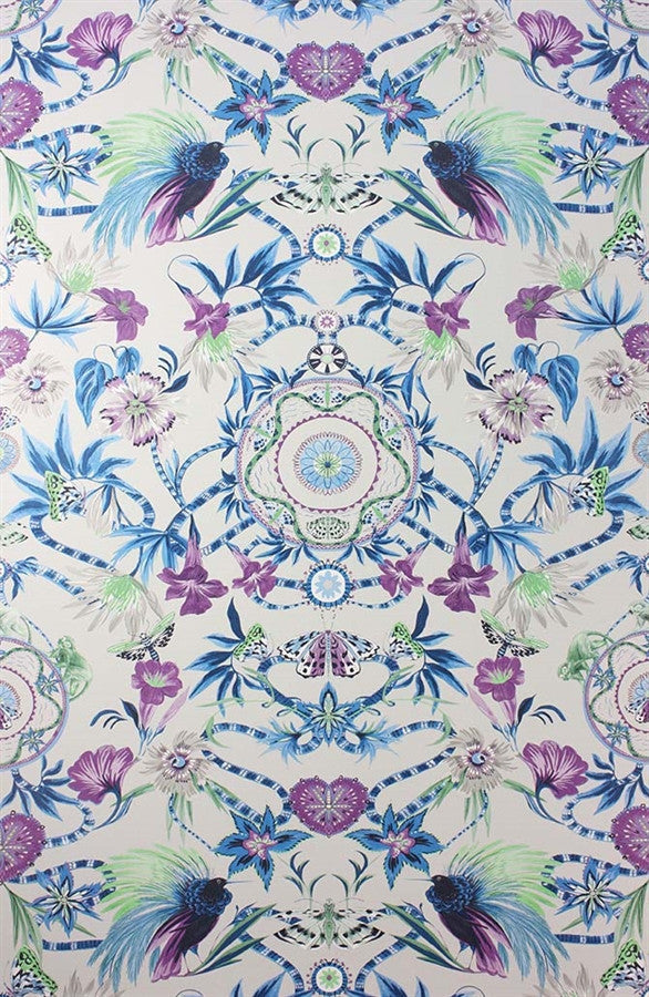 media image for Menagerie Wallpaper in Persian Blue and Lilac by Matthew Williamson for Osborne & Little 273