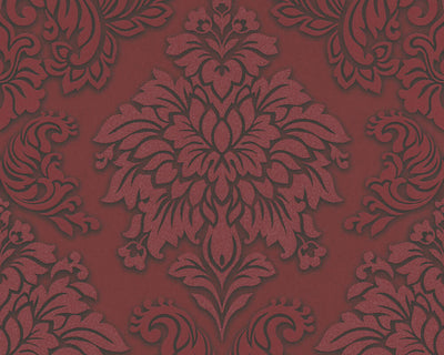 product image of sample meredith classic baroque wallpaper in red black and metallic by bd wall 1 595