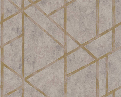 product image of Merida Deco Wallpaper in Beige and Gold by BD Wall 541