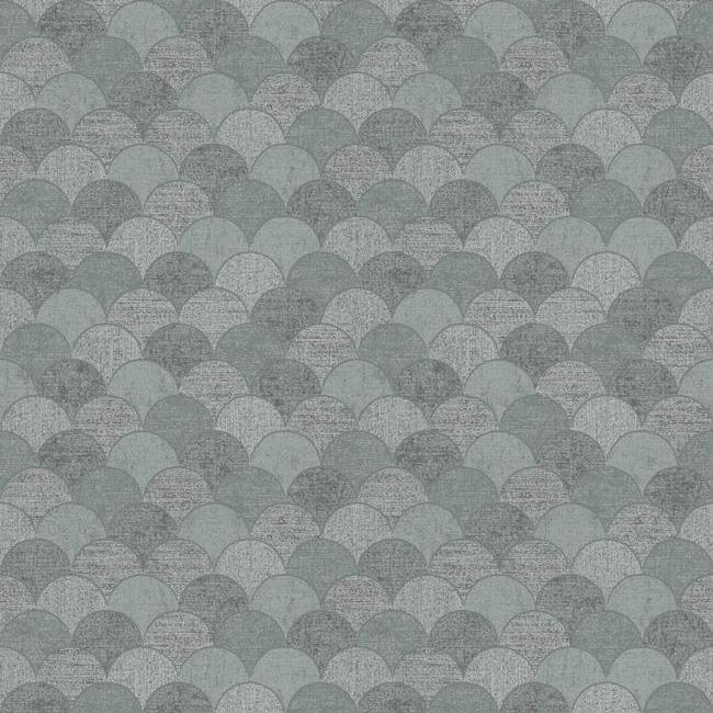 media image for sample mermaid scales wallpaper in grey and silver from the natural opalescence collection by antonina vella for york wallcoverings 1 244