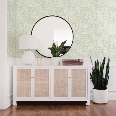 product image for Merritt Geometric Wallpaper in Green from the Scott Living Collection by Brewster Home Fashions 58