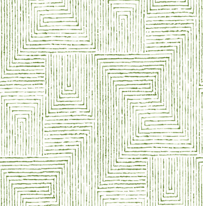 product image of Merritt Geometric Wallpaper in Green from the Scott Living Collection by Brewster Home Fashions 547
