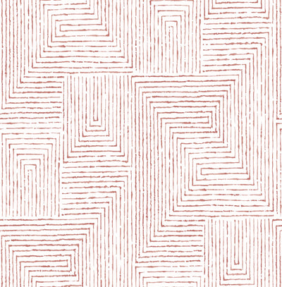 product image of Merritt Geometric Wallpaper in Red from the Scott Living Collection by Brewster Home Fashions 555