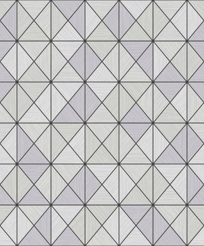 product image for Metallic Geo Wallpaper in Silver and Ebony from the Casa Blanca II Collection by Seabrook Wallcoverings 85