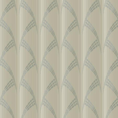 product image of Metropolis Wallpaper in Beige and Metallic from the Deco Collection by Antonina Vella for York Wallcoverings 523