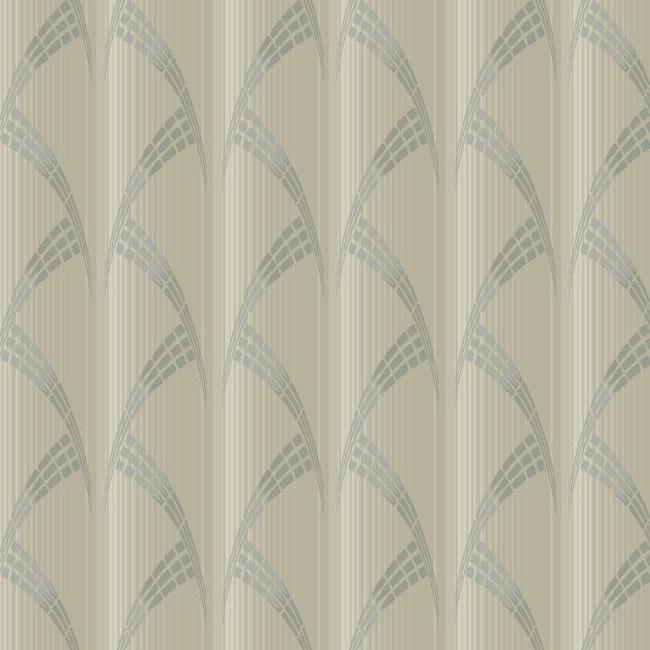 media image for Metropolis Wallpaper in Beige and Metallic from the Deco Collection by Antonina Vella for York Wallcoverings 253
