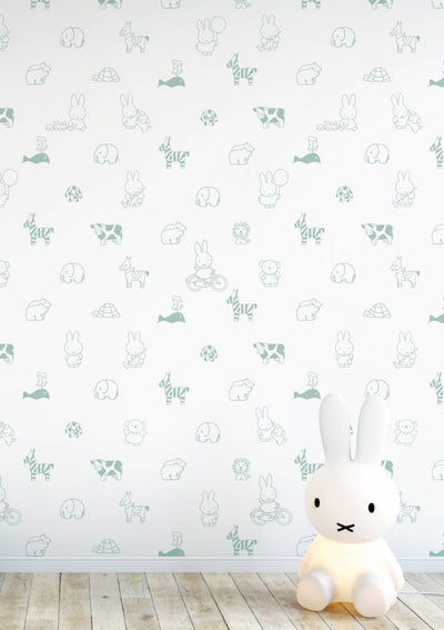 product image of Miffy Animals Kids Wallpaper in Green by KEK Amsterdam 510