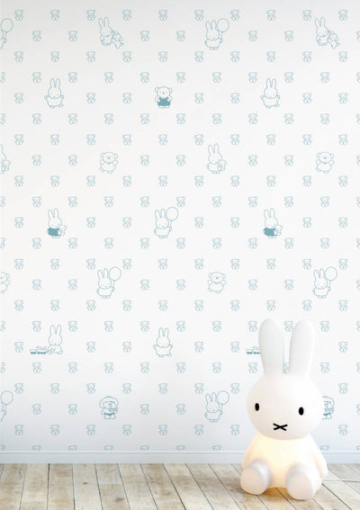 product image for Miffy Bears Kids Wallpaper in Blue by KEK Amsterdam 87
