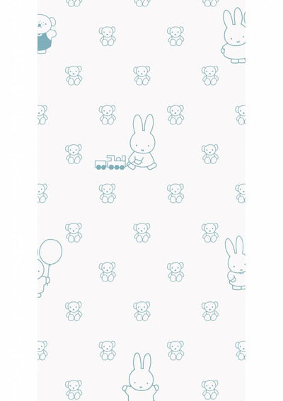 product image for Miffy Bears Kids Wallpaper in Blue by KEK Amsterdam 46