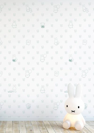 product image for Miffy Bears Kids Wallpaper in Green by KEK Amsterdam 42