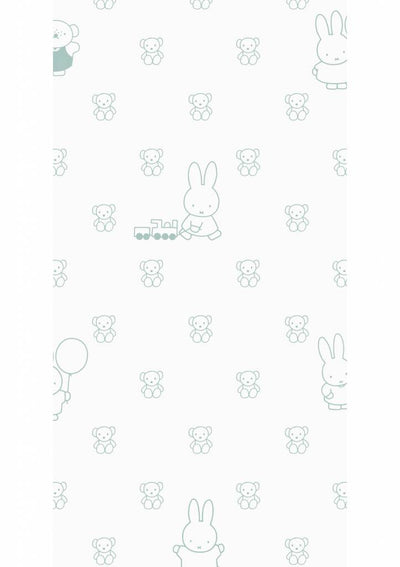 product image for Miffy Bears Kids Wallpaper in Green by KEK Amsterdam 78