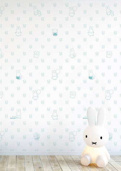 product image for Miffy Bears Kids Wallpaper in Mint by KEK Amsterdam 71