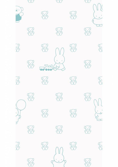 product image for Miffy Bears Kids Wallpaper in Mint by KEK Amsterdam 97
