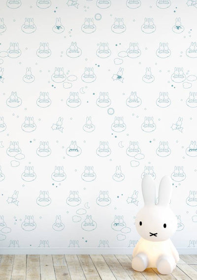 product image for Miffy Clouds Kids Wallpaper in Blue by KEK Amsterdam 87