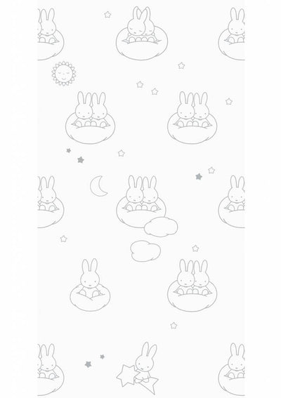 product image for Miffy Clouds Kids Wallpaper in Grey by KEK Amsterdam 83